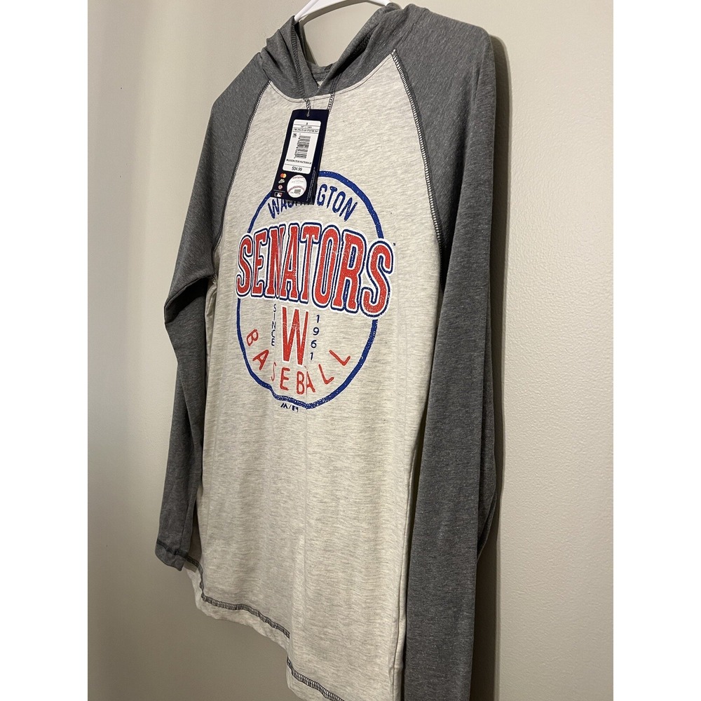 Washington Nationals Senators  Hooded Pullover T-Shirt Size Small MLB *NWT*